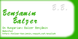 benjamin balzer business card